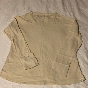 Cream Long Sleeve Thermal Top